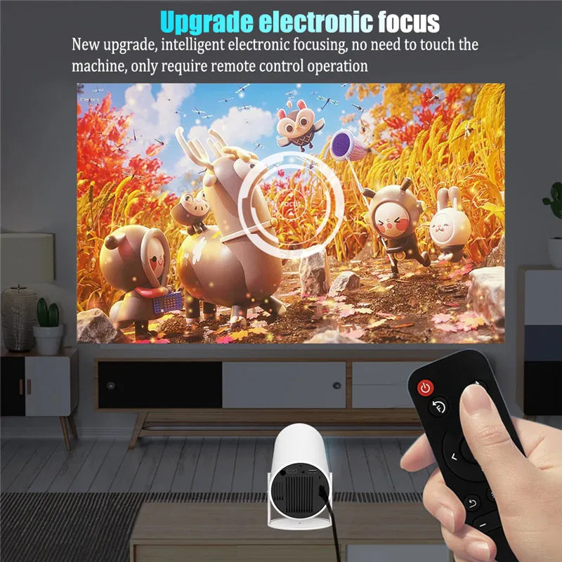 DITONG HY300 Plus HD Projector | 4K Decoding, Android 11, WiFi 6, 300 ANSI, Auto Focus