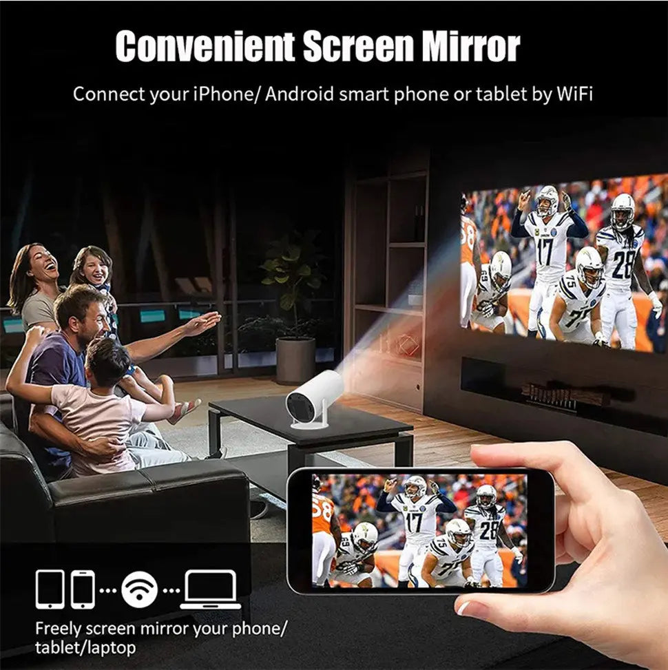 DITONG HY300 Plus HD Projector | 4K Decoding, Android 11, WiFi 6, 300 ANSI, Auto Focus