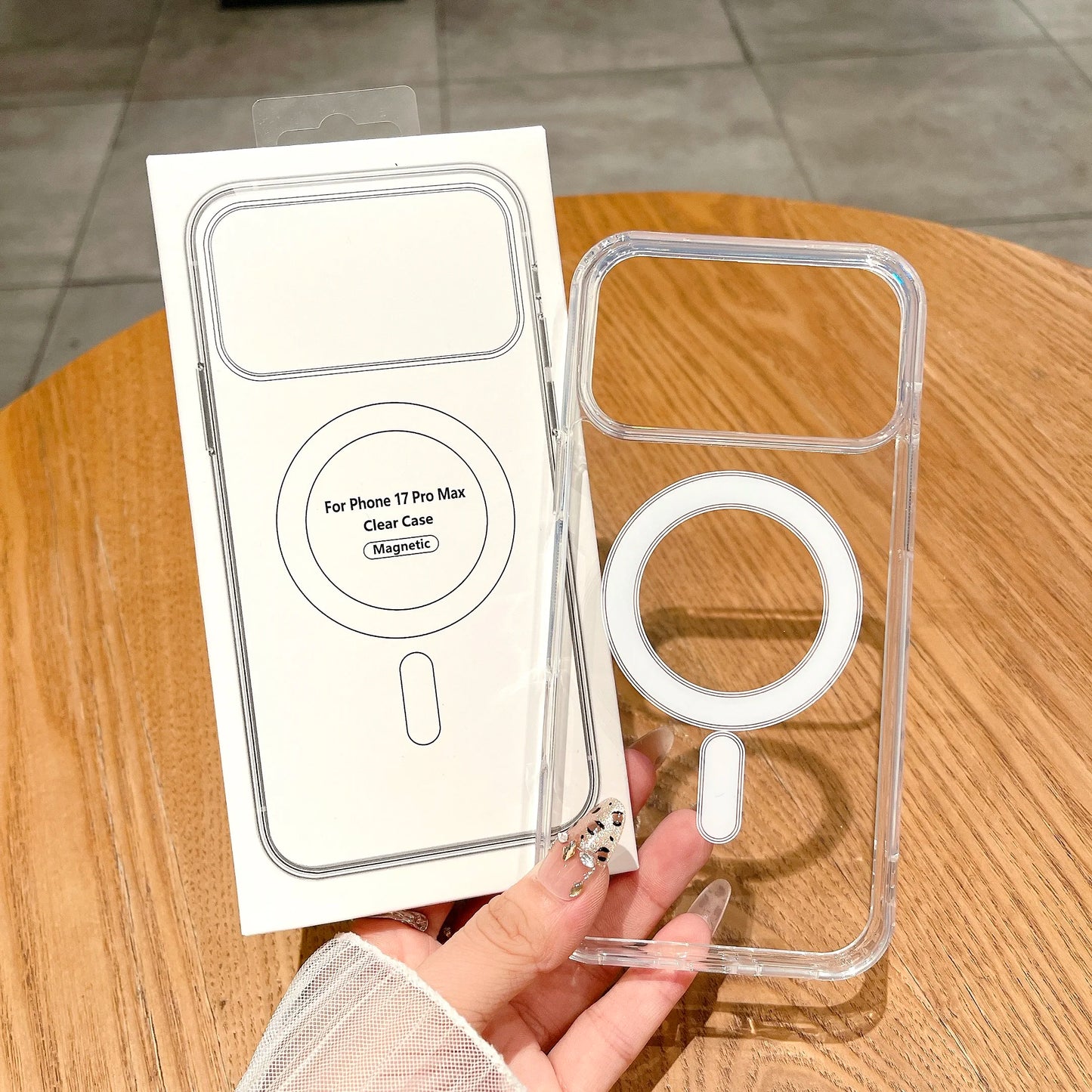 Clear Shockproof MagSafe iPhone 17 Case with Acrylic Back & Bumper Protection – Wireless Charging Ready