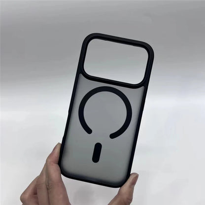 Iphone 17 pro max matte black case held in hand