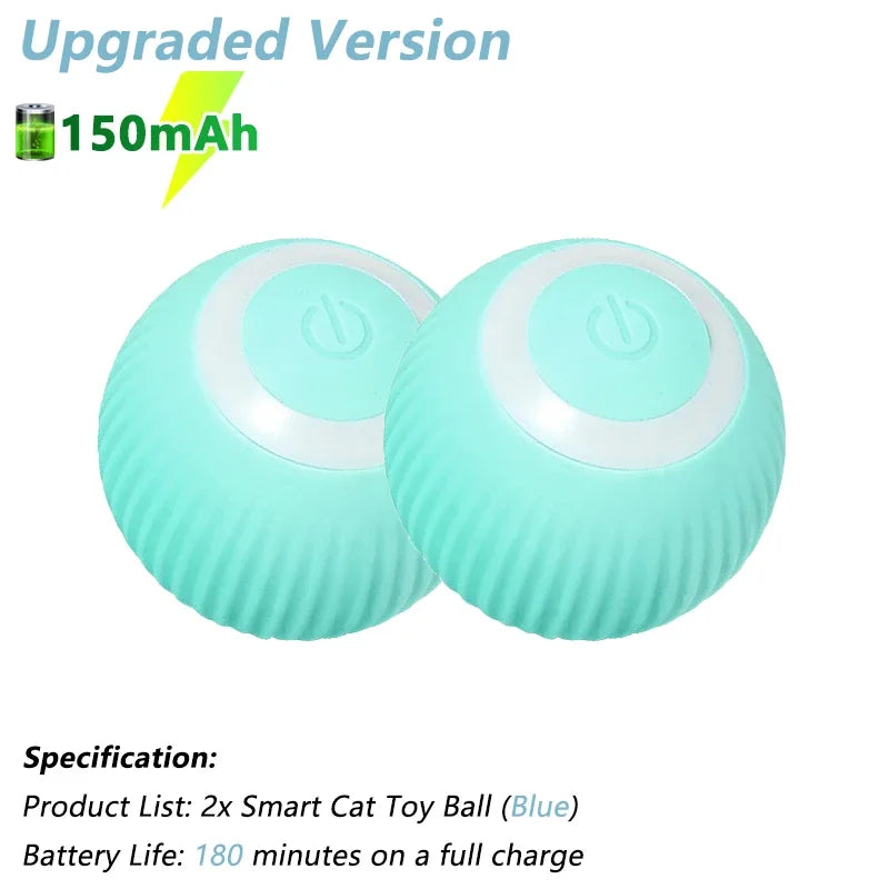 Smart Cat Interactive Toy Ball – Automatic Rolling, Obstacle Avoidance, USB Rechargeable, for Indoor Cats