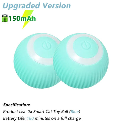 Smart Cat Interactive Toy Ball – Automatic Rolling, Obstacle Avoidance, USB Rechargeable, for Indoor Cats
