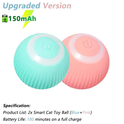 Smart Cat Interactive Toy Ball – Automatic Rolling, Obstacle Avoidance, USB Rechargeable, for Indoor Cats