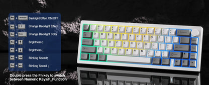 YUNZII AL68 Wireless Mechanical Keyboard | QMK/VIA, Hot-Swap, Gasket, Aluminum Build
