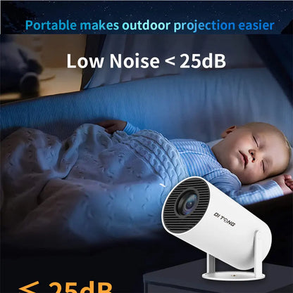 DITONG HY300 Plus HD Projector | 4K Decoding, Android 11, WiFi 6, 300 ANSI, Auto Focus