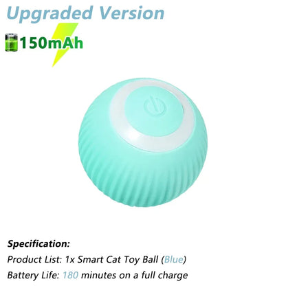 Smart Cat Interactive Toy Ball – Automatic Rolling, Obstacle Avoidance, USB Rechargeable, for Indoor Cats