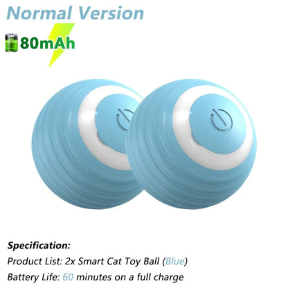 Smart Cat Interactive Toy Ball – Automatic Rolling, Obstacle Avoidance, USB Rechargeable, for Indoor Cats