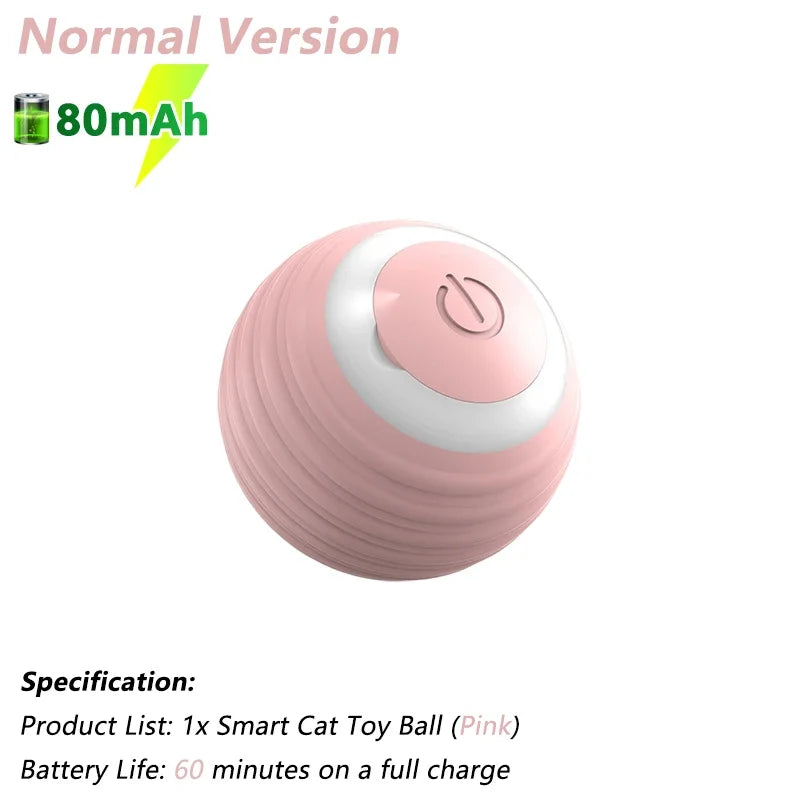Smart Cat Interactive Toy Ball – Automatic Rolling, Obstacle Avoidance, USB Rechargeable, for Indoor Cats