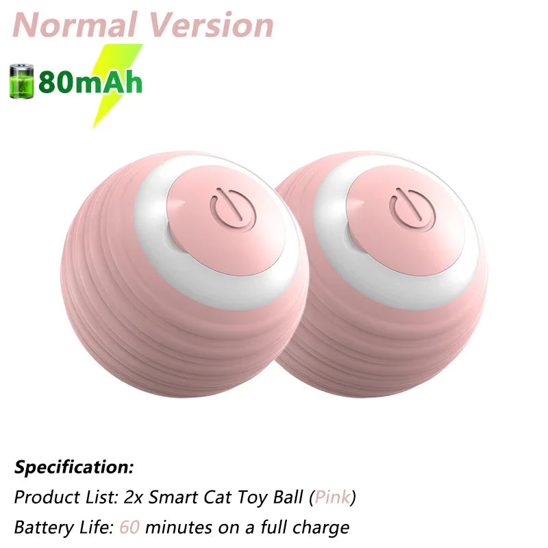 Smart Cat Interactive Toy Ball – Automatic Rolling, Obstacle Avoidance, USB Rechargeable, for Indoor Cats