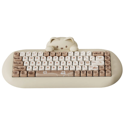 YUNZII C68 Hi-Fi Wireless Gaming Keyboard – 65% Custom RGB Mechanical Keyboard, Hot-Swappable, Ergonomic, Cute Cat Design