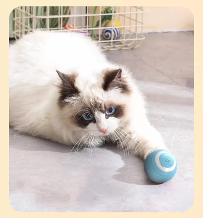 Smart Cat Interactive Toy Ball – Automatic Rolling, Obstacle Avoidance, USB Rechargeable, for Indoor Cats