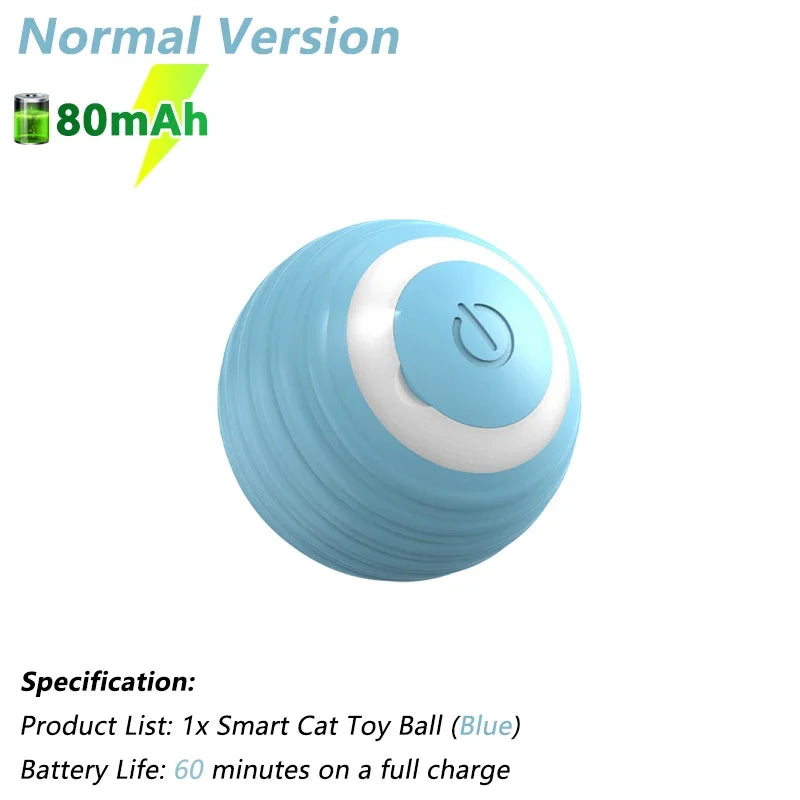 Smart Cat Interactive Toy Ball – Automatic Rolling, Obstacle Avoidance, USB Rechargeable, for Indoor Cats