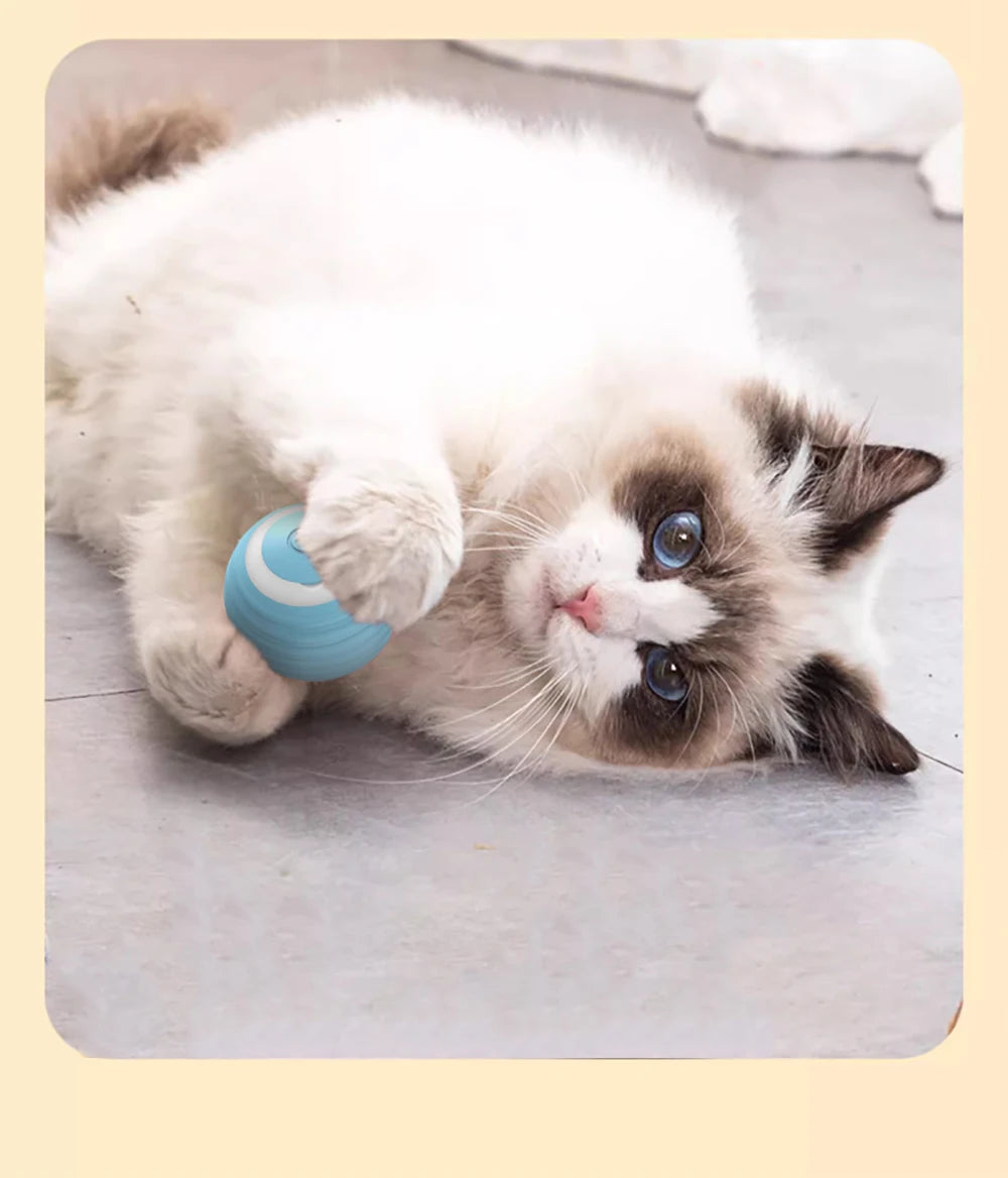 Smart Cat Interactive Toy Ball – Automatic Rolling, Obstacle Avoidance, USB Rechargeable, for Indoor Cats