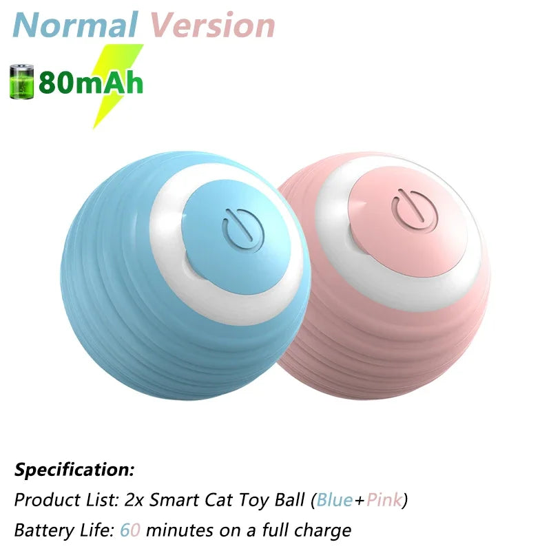 Smart Cat Interactive Toy Ball – Automatic Rolling, Obstacle Avoidance, USB Rechargeable, for Indoor Cats