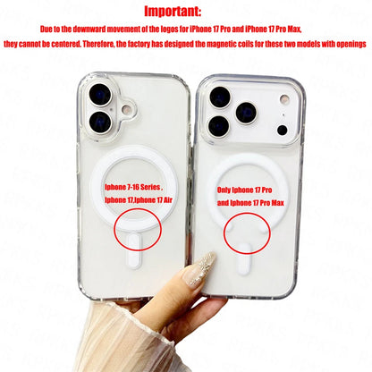 Clear Shockproof MagSafe iPhone 17 Case with Acrylic Back & Bumper Protection – Wireless Charging Ready