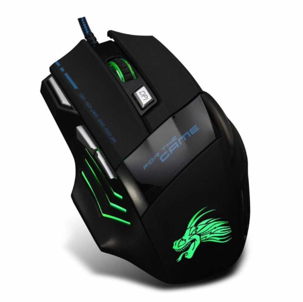 Wired Gaming Mouse | 5500 DPI | 7-Color LED Backlight | 7 Buttons