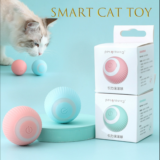 Smart Cat Interactive Toy Ball – Automatic Rolling, Obstacle Avoidance, USB Rechargeable, for Indoor Cats