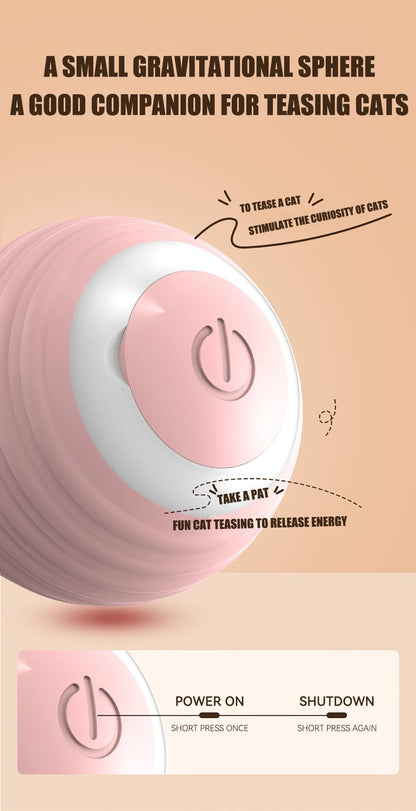 Smart Cat Interactive Toy Ball – Automatic Rolling, Obstacle Avoidance, USB Rechargeable, for Indoor Cats