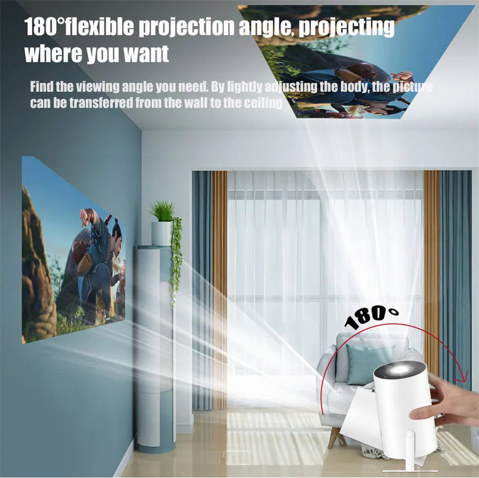 DITONG HY300 Plus HD Projector | 4K Decoding, Android 11, WiFi 6, 300 ANSI, Auto Focus