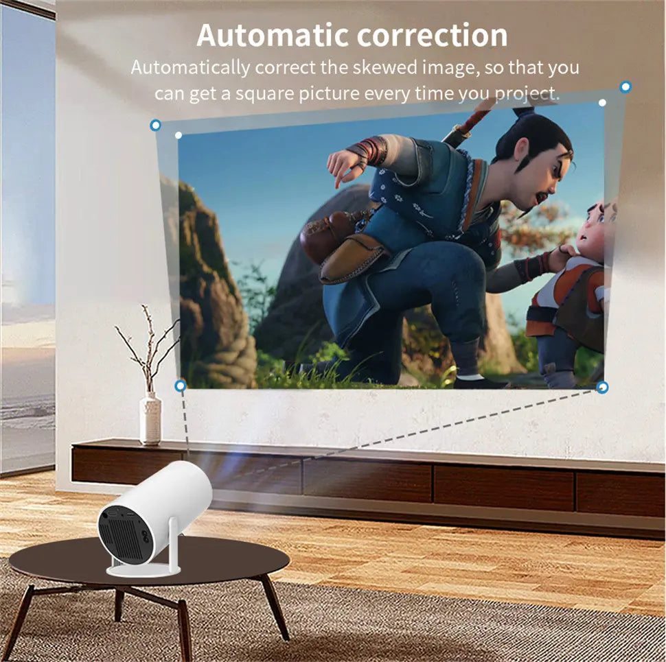 DITONG HY300 Plus HD Projector | 4K Decoding, Android 11, WiFi 6, 300 ANSI, Auto Focus