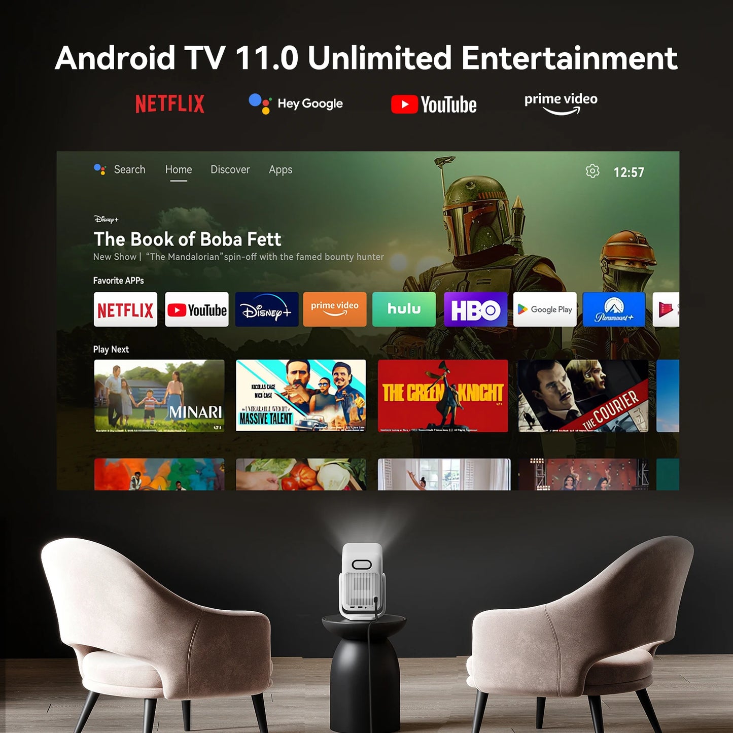 Wanbo T2 Ultra 1080p Smart Projector | Android TV 11 | 500 ANSI Lumens