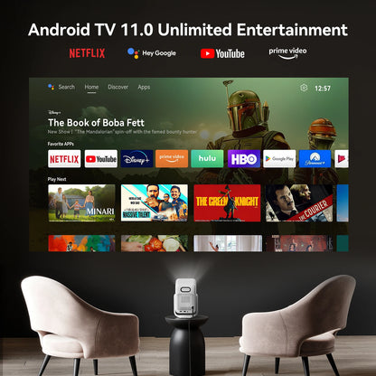 Wanbo T2 Ultra 1080p Smart Projector | Android TV 11 | 500 ANSI Lumens